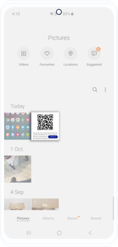 Select the image of the QR Code in the gallery list
