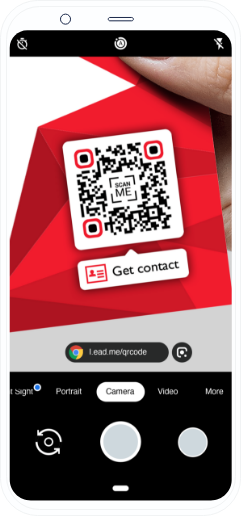 Focus on a QR Code to scan it