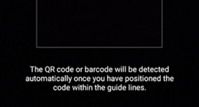 Direct your camera directly at a QR Code to scan it
