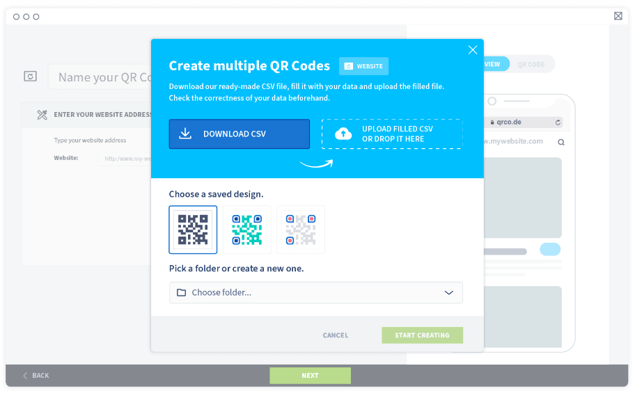 A new window will appear. Download the CSV file and open it.