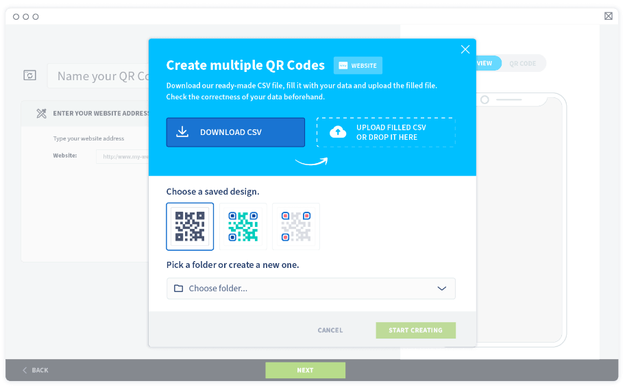 A new window will appear. Download the CSV file and open it