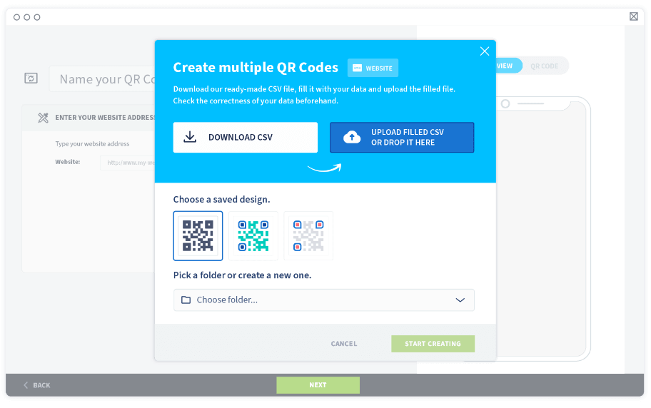 Static URL QR Code cannot be edited so ensure all the website addresses are accurate and valid