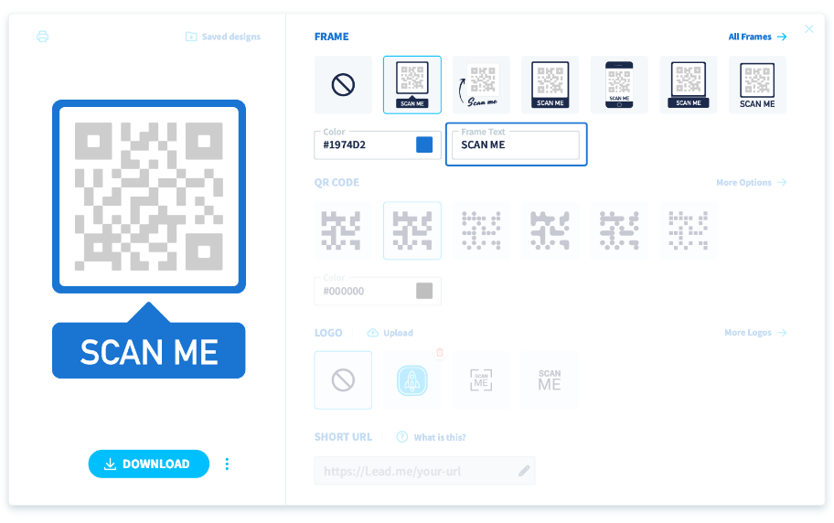 Create and customize your own QR Code frame.