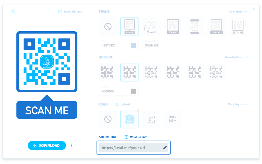 The different QR Code design and CTA options to fit any brand.