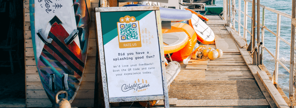 A QR Code idea on a signage to promote tourist activities