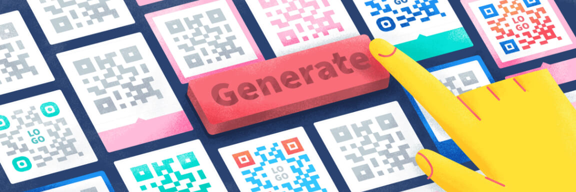 Illustration of QR Code generation in bulk