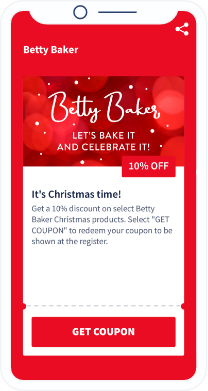 QR Code landing page displaying a 10% Christmas discount.